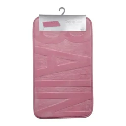 Tapis de Bain Microfibre Relief 45x75cm Rose