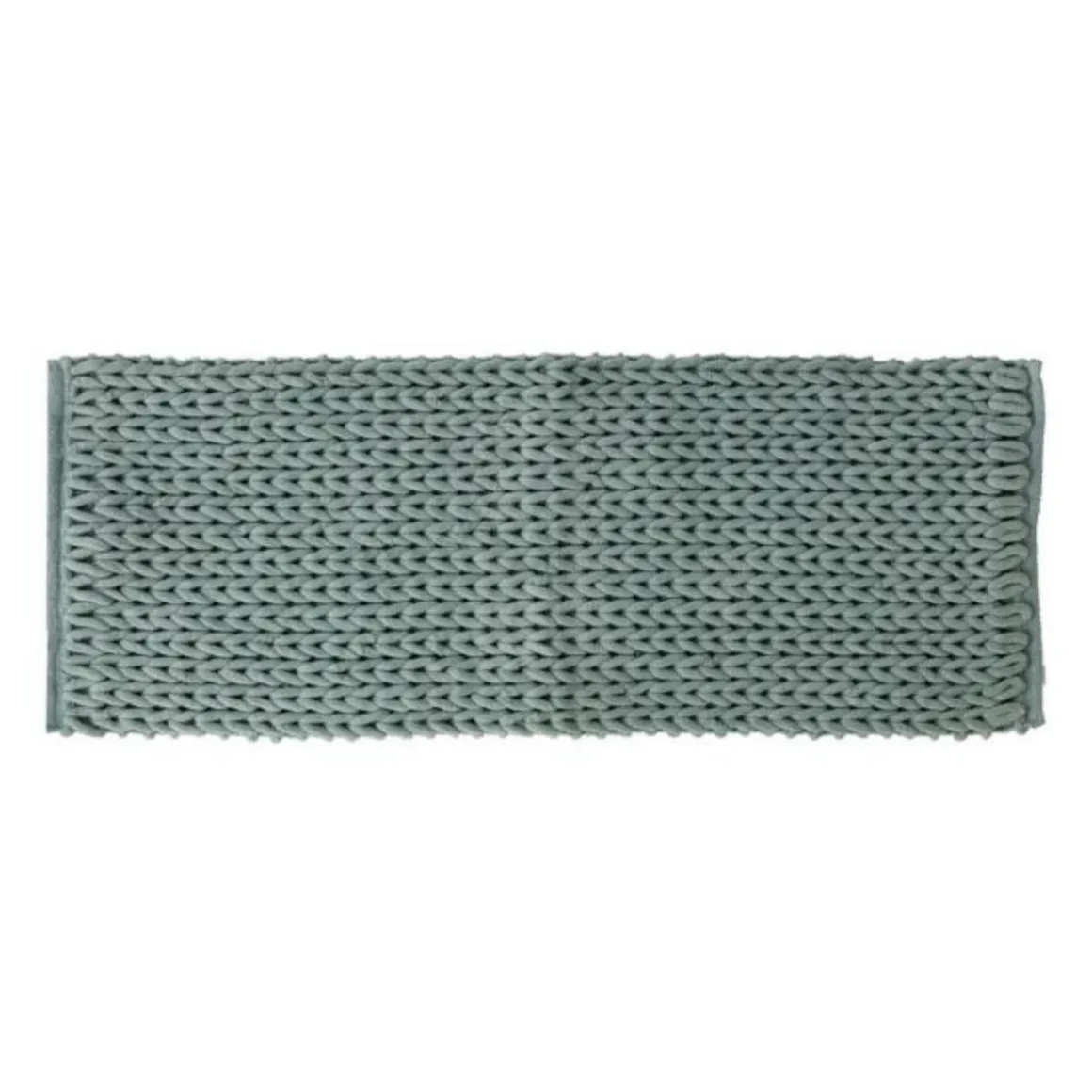 Tapis de Salle de Bain Tissé Épais 50x120cm Vert
