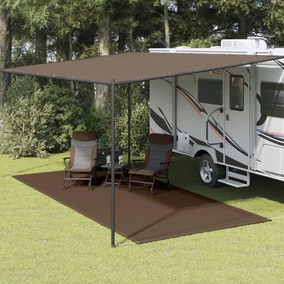 Tapis de tente 250x550 cm Marron