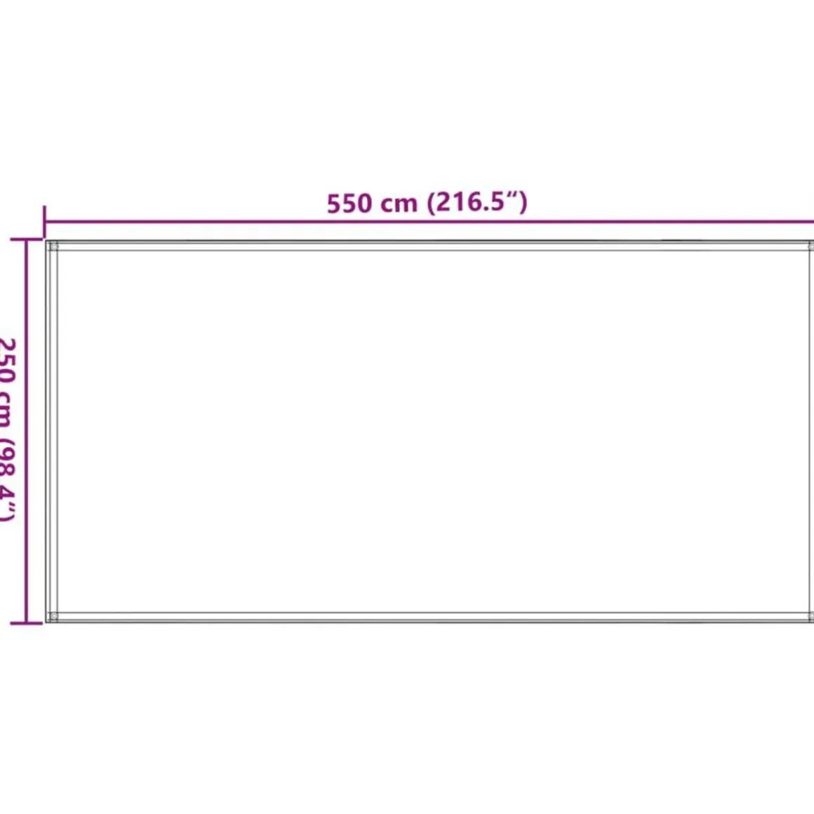 Tapis de tente 250x550 cm Marron