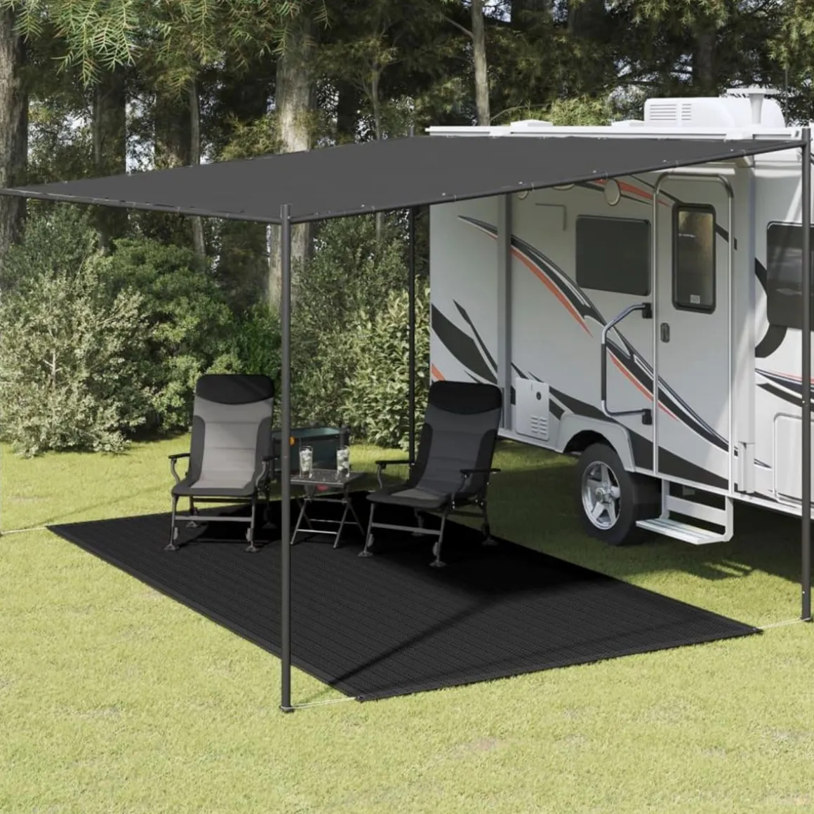 Tapis de tente 250x450 cm Noir