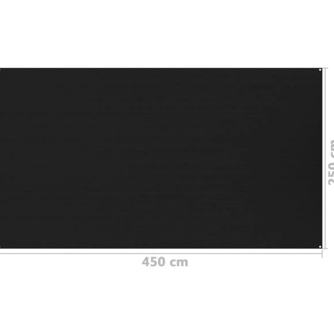 Tapis de tente 250x450 cm Noir