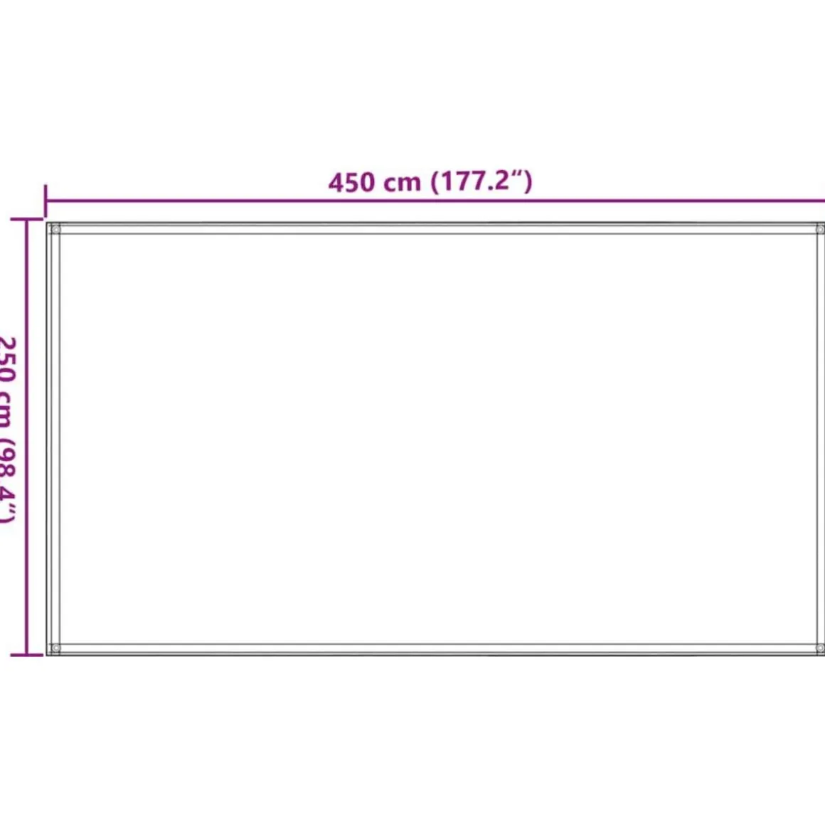 Tapis de tente 250x450 cm Noir