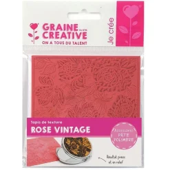 Tapis de texture pour pâte polymère - Rose vintage