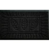 Tapis d'Entrée Feuilles 45x75cm Noir