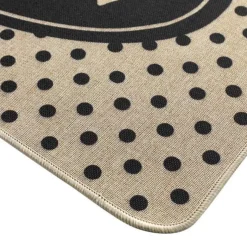 Tapis d'Entrée à Motifs Maisonée 45x75cm Naturel