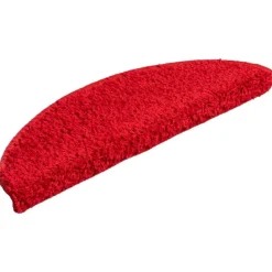 Tapis d'escalier 10 pcs 56x17x3 cm Rouge