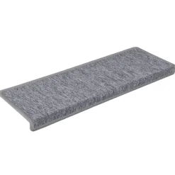 Tapis d'escalier 15 pcs 65x21x4 cm Blanc et gris