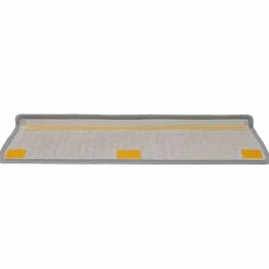 Tapis d'escalier 15 pcs 65x21x4 cm Blanc et gris