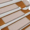 Tapis d'escalier 15 pcs 65x21x4 cm Taupe