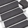 Tapis d'escalier autocollants 15 pcs 65x21x4 cm Anthracite