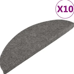 Tapis d'escalier autocollants 15 pcs 56x17x3 cm Gris