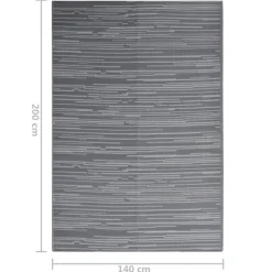 Tapis d'exterieur Anthracite 140x200 cm PP