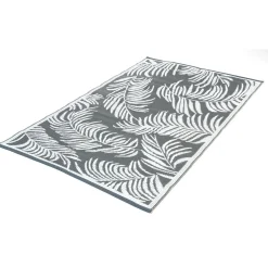 Tapis extérieur - 120x180cm - Blanc et gris - HAWAI