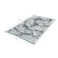 Tapis extérieur - 120x180cm - Blanc et gris - HAWAI