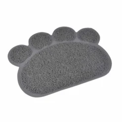 Tapis Repas pour Chien & Chat Pattes 40cm Gris