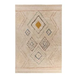 Tapis Tufté à la Main Ethnique Mylen Beige