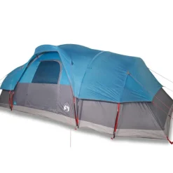 Tente à dôme 11 personnes bleu imperméable