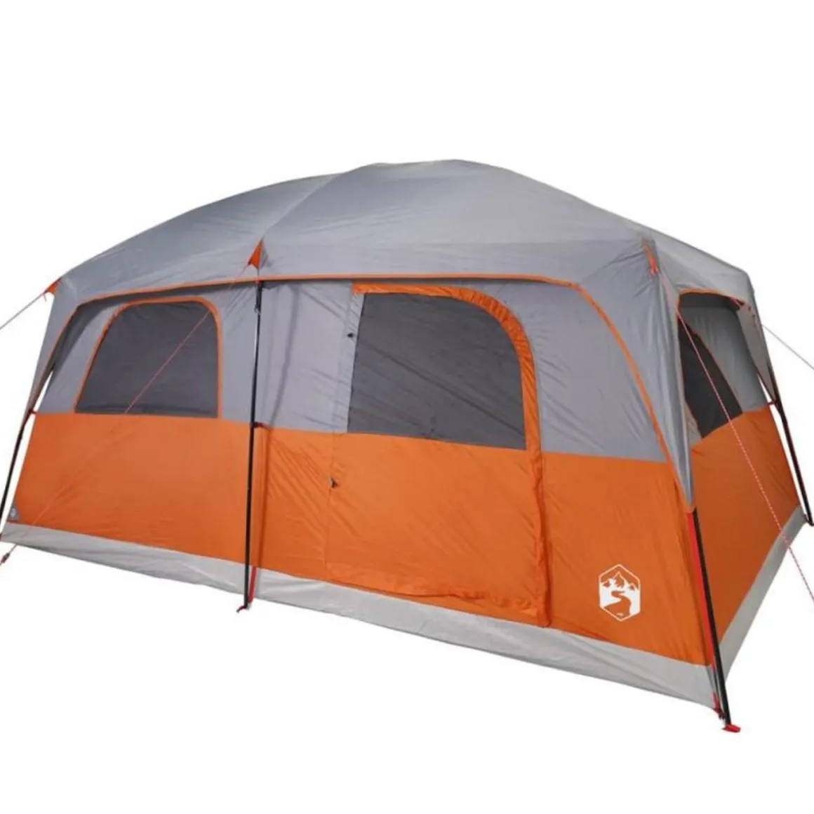 Tente de cabine familiale 10 personnes gris orange imperméable