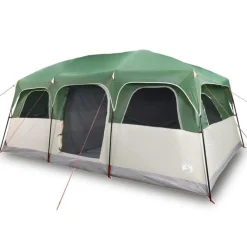 Tente de cabine familiale 9 personnes vert imperméable