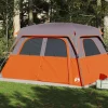 Tente de cabine familiale 6 personnes orange imperméable