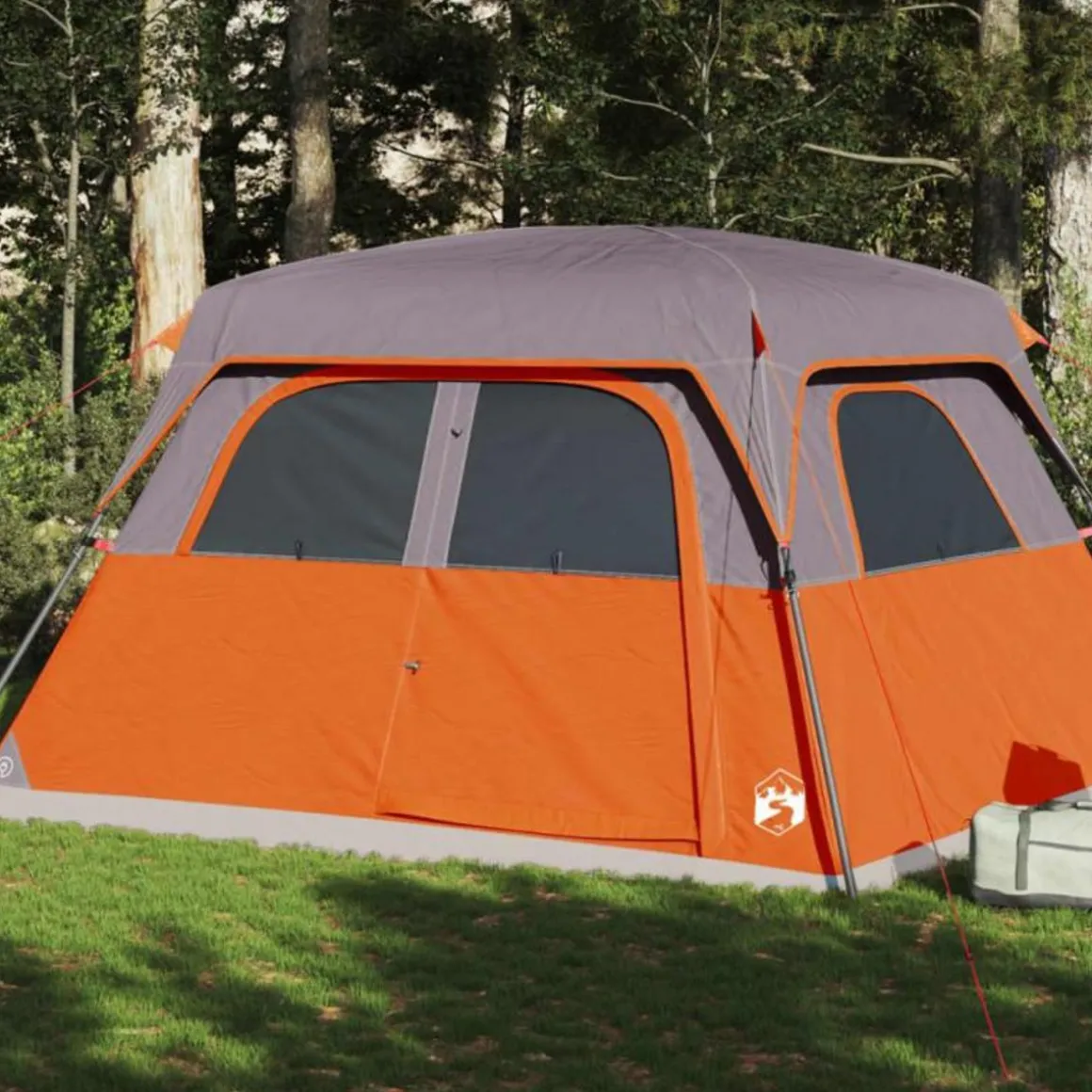 Tente de cabine familiale 6 personnes orange imperméable