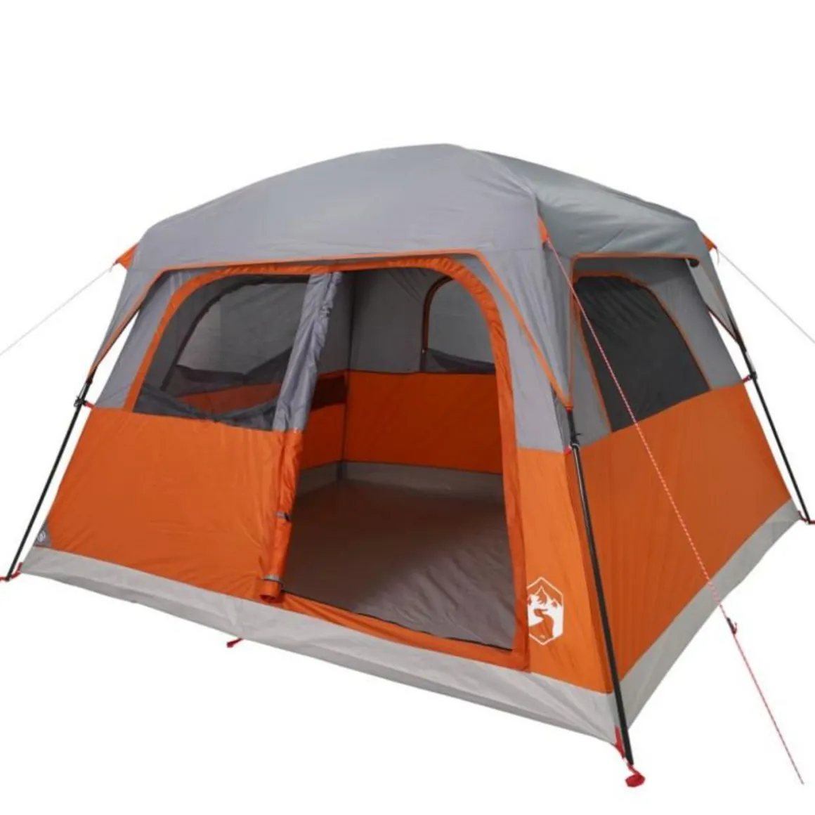 Tente de cabine familiale 6 personnes orange imperméable