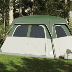 Tente de cabine familiale 6 personnes vert imperméable