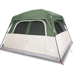Tente de cabine familiale 6 personnes vert imperméable