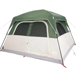 Tente de cabine familiale 6 personnes vert imperméable