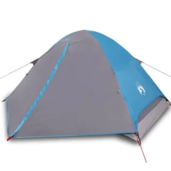 Tente de camping à dôme 4 personnes bleu imperméable