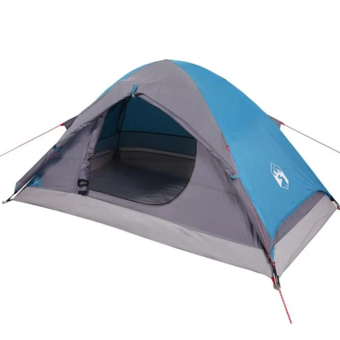 Tente de camping à dôme 4 personnes bleu imperméable