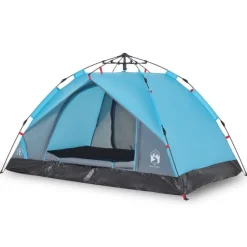 Tente de camping à dôme 2 personnes bleu libération rapide