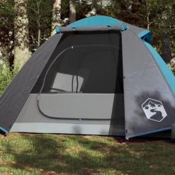Tente de camping à dôme 2 personne bleu imperméable