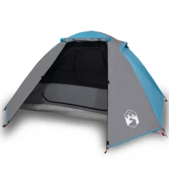 Tente de camping à dôme 2 personne bleu imperméable