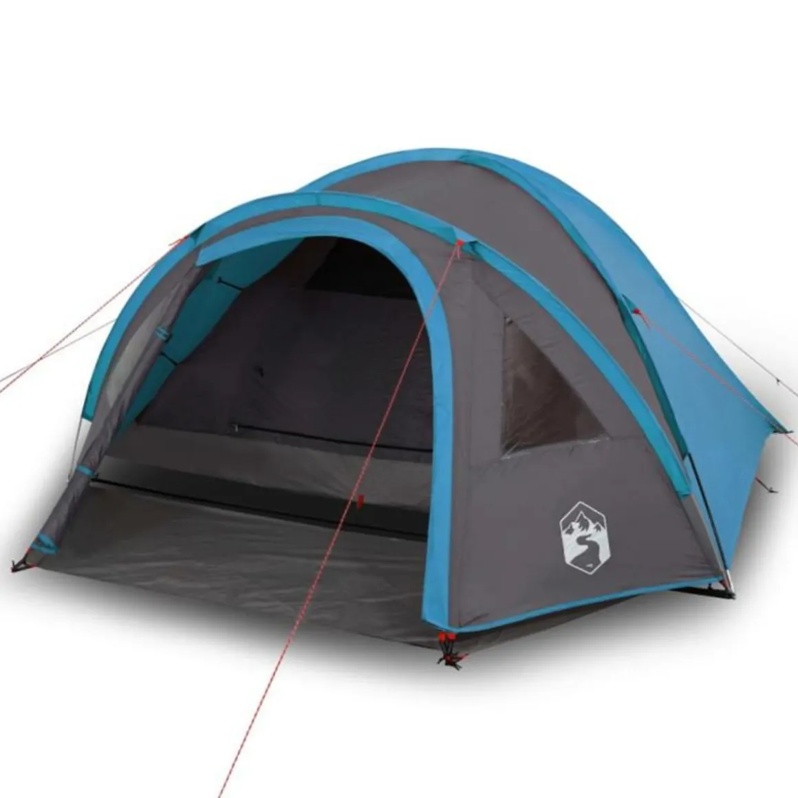 Tente de camping à dôme 4 personnes bleu imperméable
