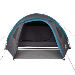 Tente de camping à dôme 4 personnes bleu imperméable