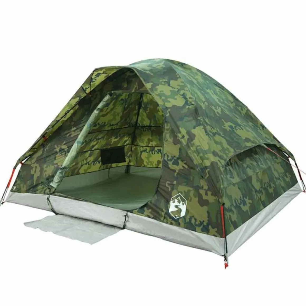 Tente de camping à dôme 4 personnes camouflage imperméable