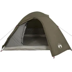 Tente de camping à dôme 4 personnes marron imperméable