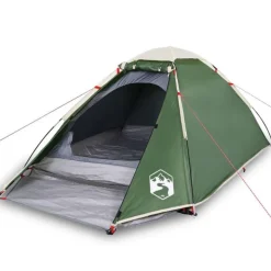 Tente de camping à dôme 4 personnes vert imperméable