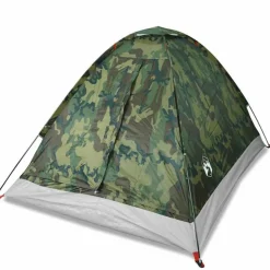 Tente de camping à dôme 4 personnes camouflage imperméable