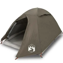 Tente de camping à dôme 2 personne marron imperméable