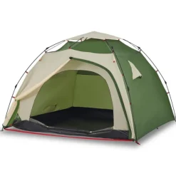Tente de camping à dôme 4 personnes vert libération rapide