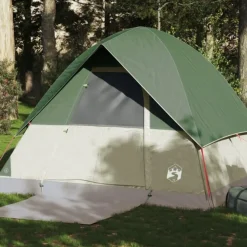 Tente de camping à dôme 4 personnes vert imperméable