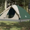 Tente de camping à dôme 6 personnes vert imperméable