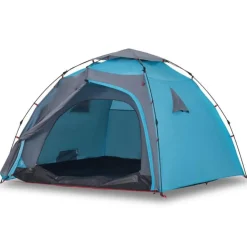 Tente de camping à dôme 4 personnes bleu libération rapide
