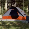 Tente de camping à dôme 2 personnes gris et orange imperméable