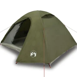 Tente de camping à dôme 3 personnes vert olive imperméable