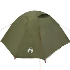 Tente de camping à dôme 3 personnes vert olive imperméable