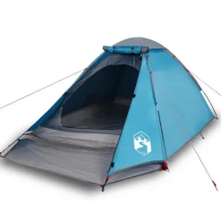 Tente de camping à dôme 4 personnes bleu imperméable